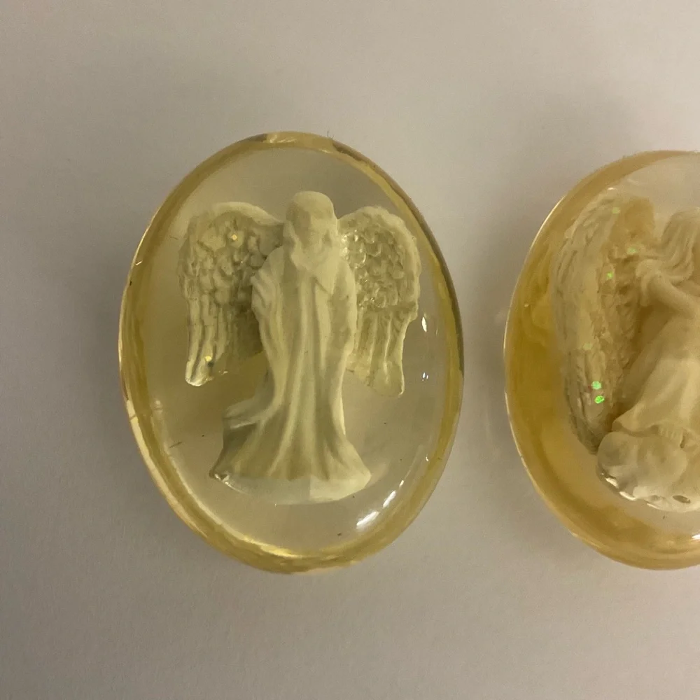 Vintage Angel Star Hope Worry Stone Pocket - Picture 2 of 5